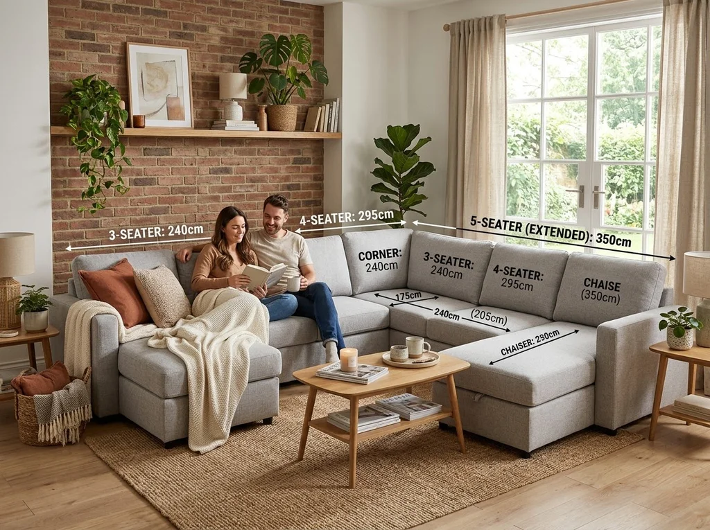 Quelle taille de canapé d'angle convertible choisir pour 3, 4 ou 5 places ?